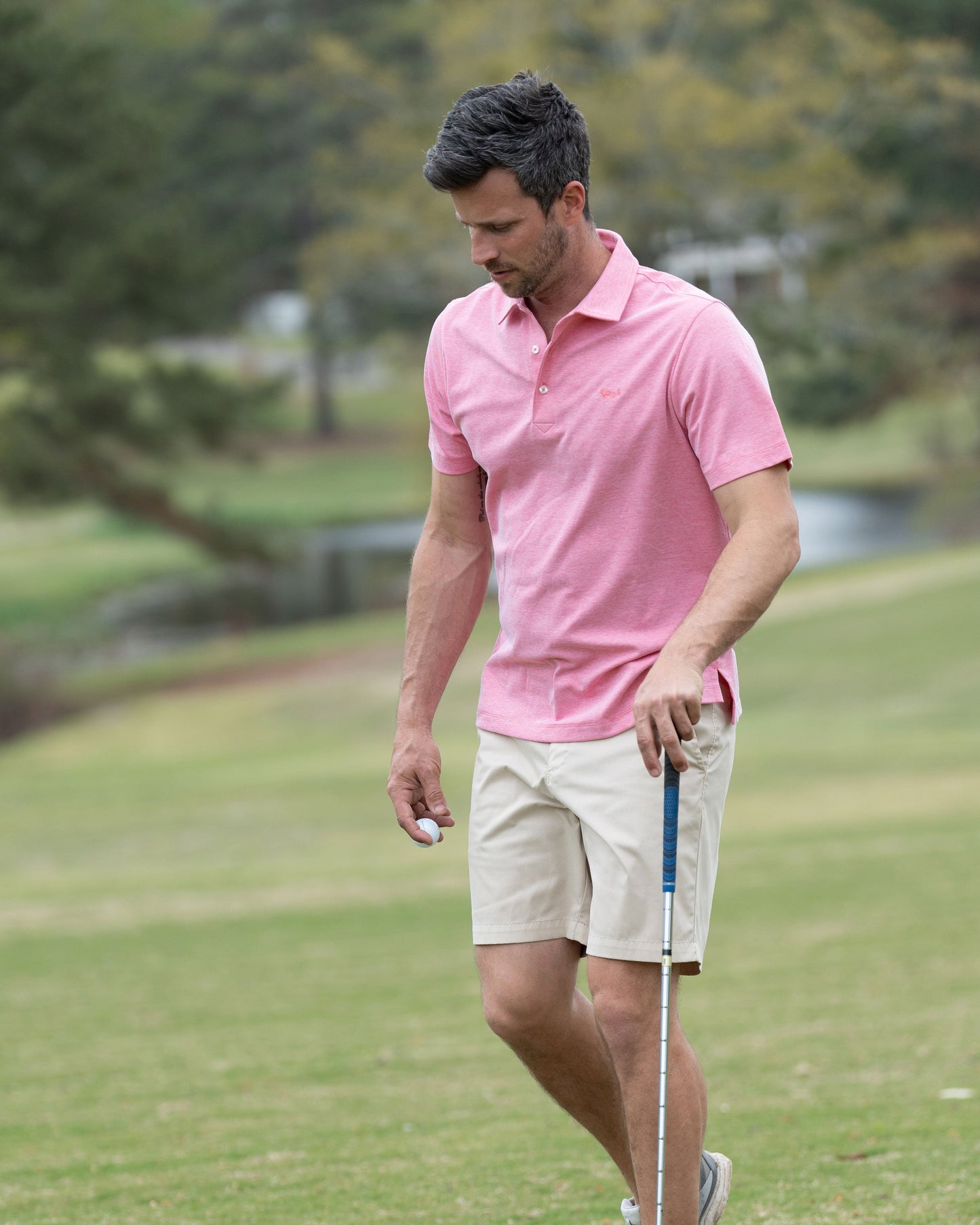 Solid Mesh Polo